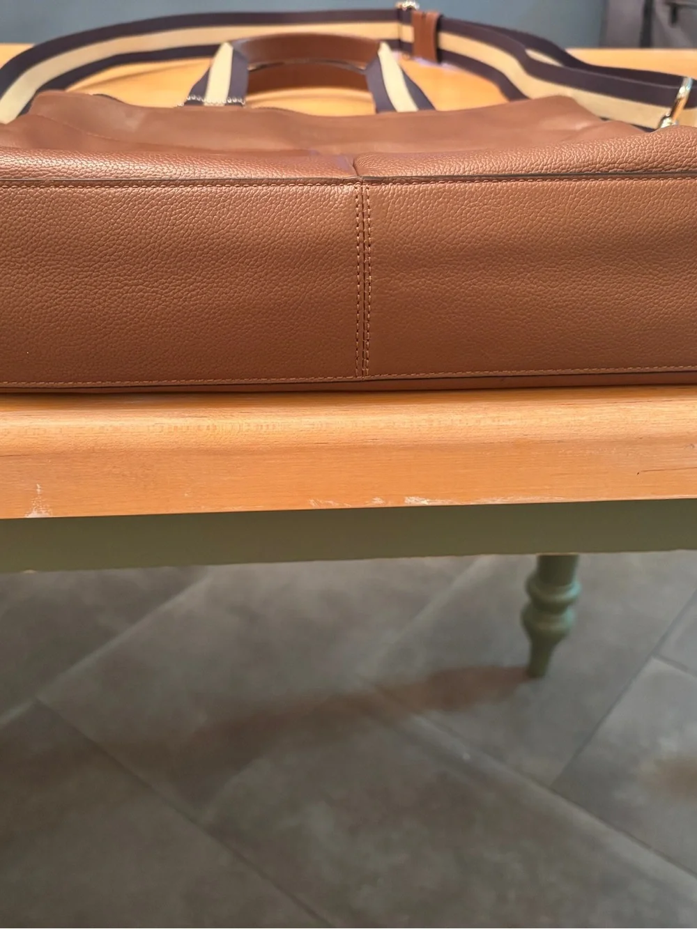 Coach Charles Foldover Leather Tote Crossbody Brown Large Laptop Bag